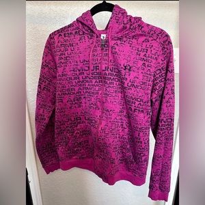 Under Armour hot pink zip up hoodie size large